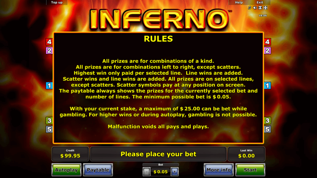 Бонусная игра Inferno 2