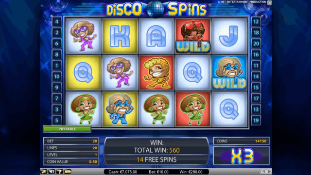 Игровой интерфейс Disco Spins 10