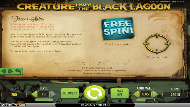 Бонусная игра Creature From The Black Lagoon 3