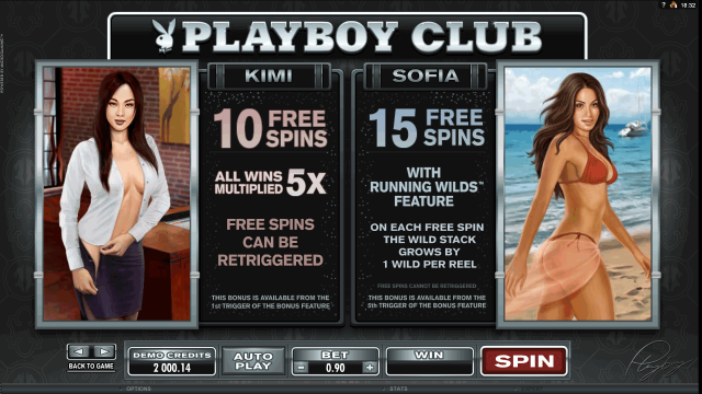 Игровой интерфейс Playboy 5