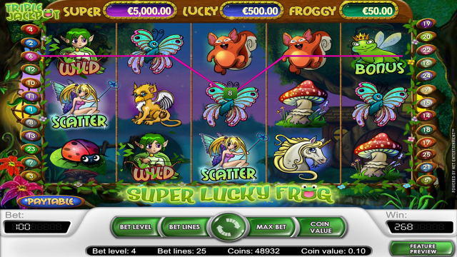 Бонусная игра Super Lucky Frog 4