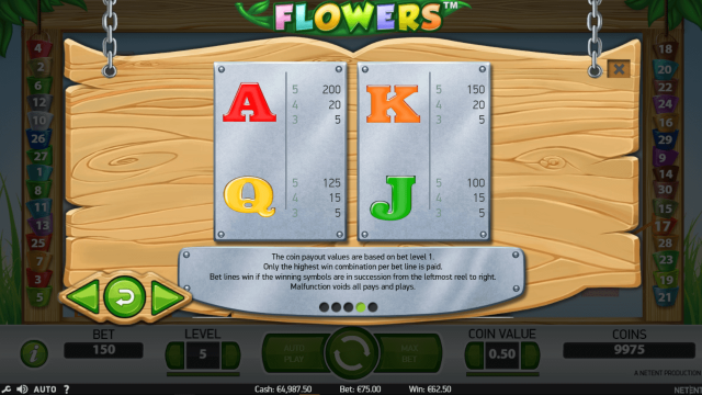 Игровой интерфейс Flowers 6