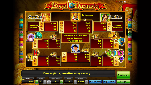 Бонусная игра Royal Dynasty 6