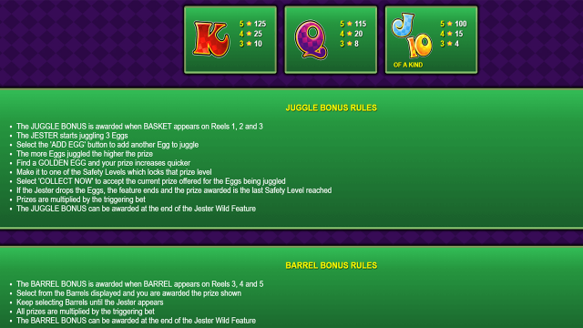 Игровой интерфейс Joker Jester 5
