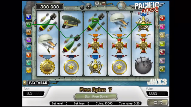 Бонусная игра Pacific Attack 5