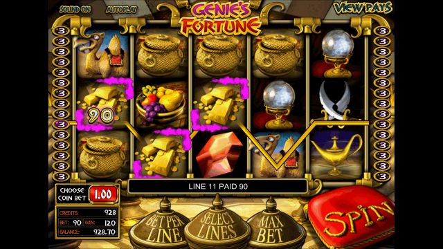 Игровой интерфейс Genie's Fortune 9