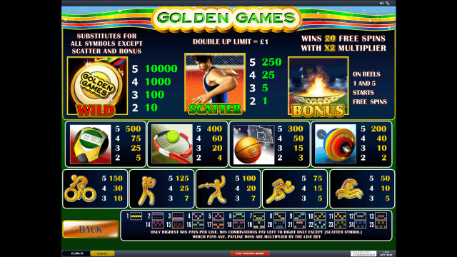 Игровой интерфейс Golden Games 6