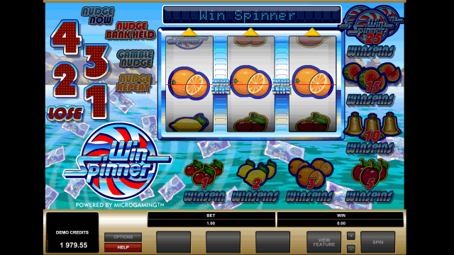Игровой интерфейс Win Spinner 9