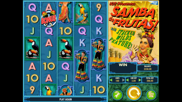 Игровой интерфейс Samba De Frutas 2