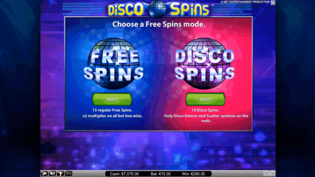 Игровой интерфейс Disco Spins 6