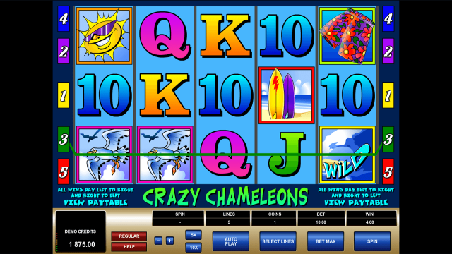 Игровой интерфейс Crazy Chameleons 10