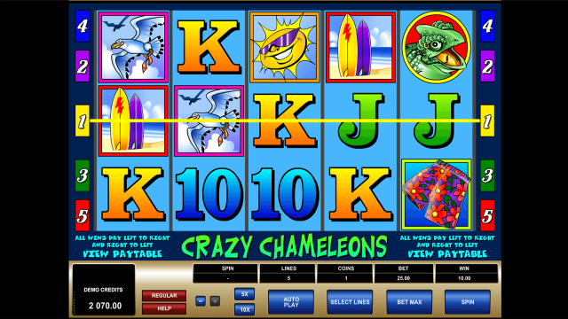Игровой интерфейс Crazy Chameleons 5