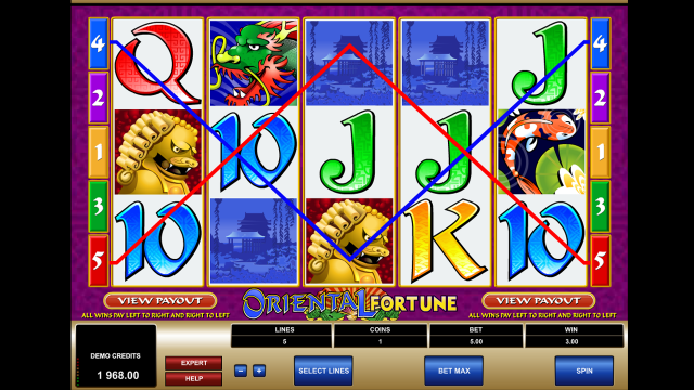 Игровой интерфейс Oriental Fortune 8