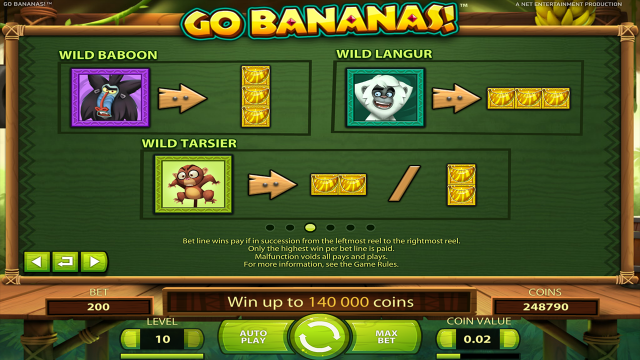 Игровой интерфейс Go Bananas! 3