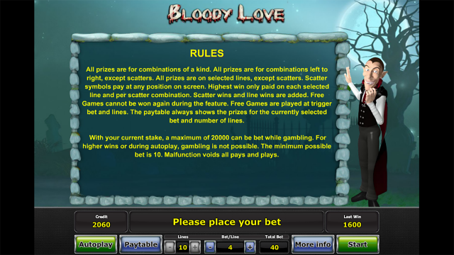 Игровой интерфейс Bloody Love 7