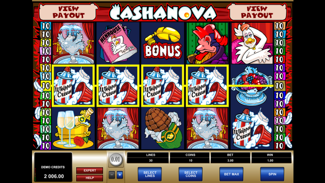 Игровой интерфейс Cashanova 9