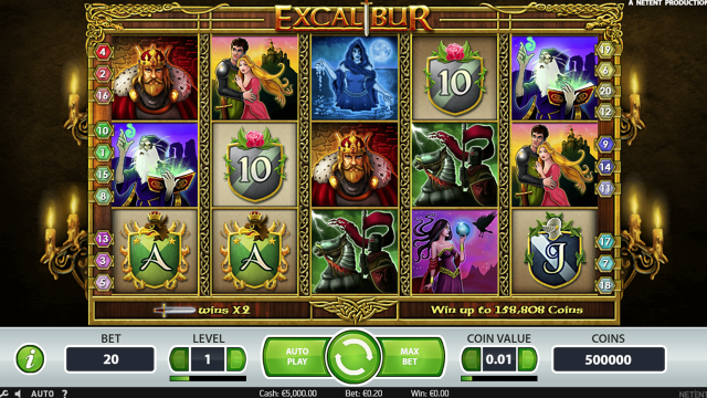 Бонусная игра Excalibur 10